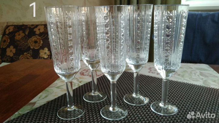 Хрустальные фужеры, бокалы, рюмки СССР