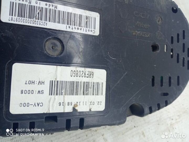 Панель приборов Volkswagen Polo 5 2009-2018