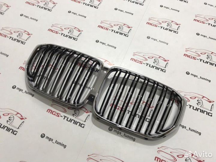 Решетка в BMW Х5 G05 стиль Х5 М хром обод