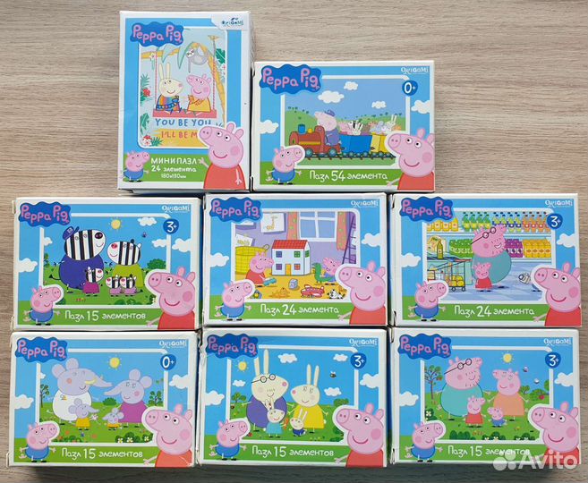 Пазлы Свинка Пеппа 8шт