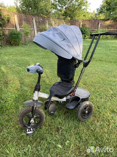 Детский велосипед трехколесный с ручкой