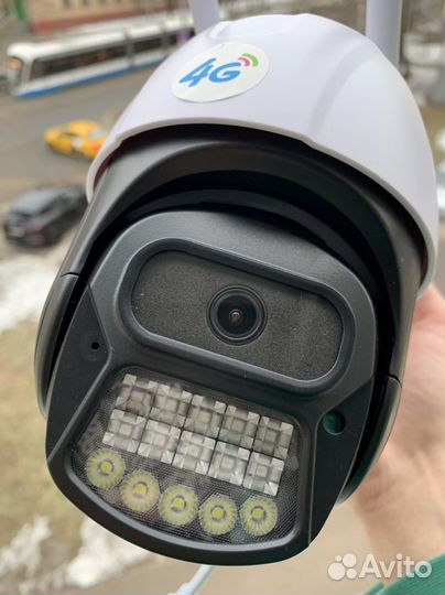 Поворотная 4G камера видеонаблюдения с сим картой