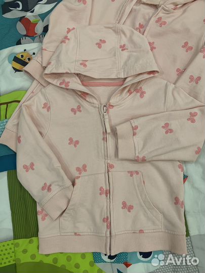 Розовый Комплект блестящие бабочки хлопок 86 и 92