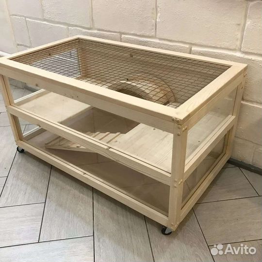 Клетка деревянная для дегу, хомяков, попугаев