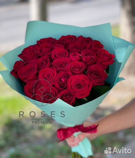 25 красных роз 50 см Доставка Саратов Энгельс