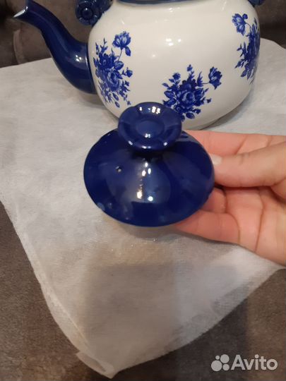 Заварочный чайник фарфор гжель 1 литр