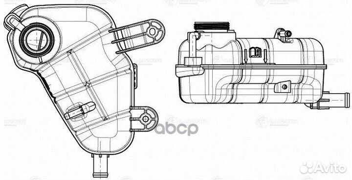 Бачок расширит. охл. жидкости chevrolet aveo T3
