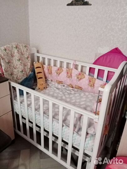 Кроватка с маятником поперечный и продольный