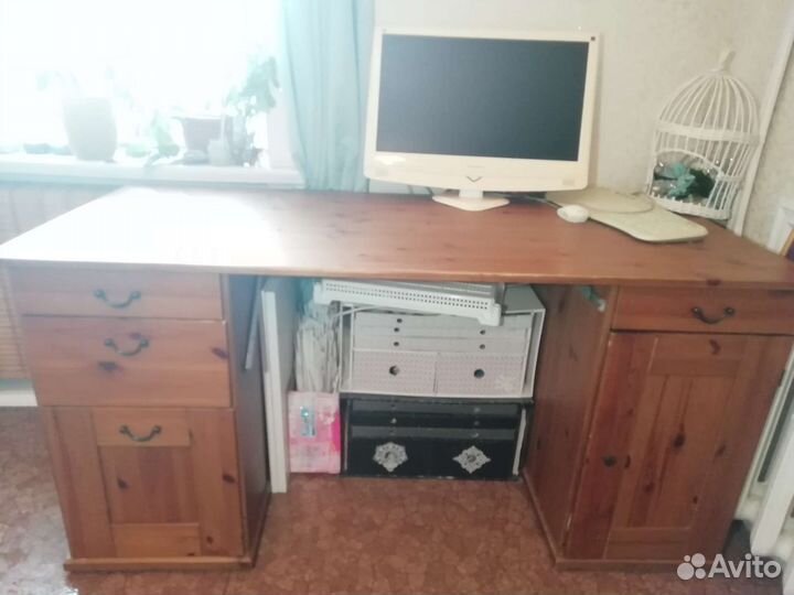 Стол письменный компьютерный икеа Лексвик массив