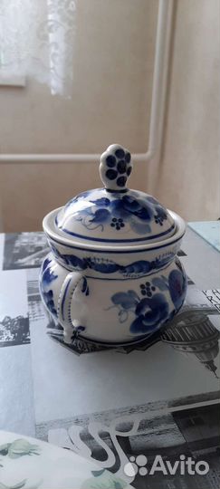Сахарница СССР гжель