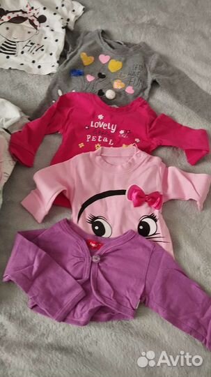 Вещи пакетом на девочку от 0