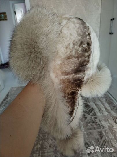 Шапка мутон песец
