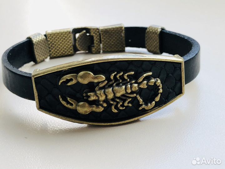 Мужской браслет кожа