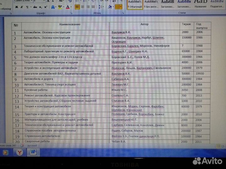 Книги по ремонту и обслуживанию автомобиля