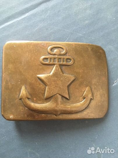 Пряжка якорь со звездой СССР левый зацеп