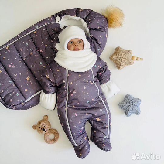Зимний комплект на выписку для новорожденных