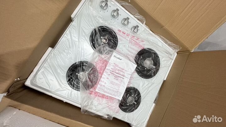 Газовая варочная панель 4 конфорки стекло новая