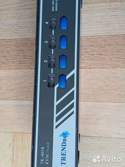 4-портовый переключатель клавиатура/видео/мышь с п