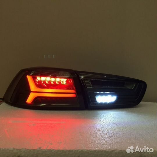 Lancer X Тюнинг Стоп сигналы стиль Audi D4EM4