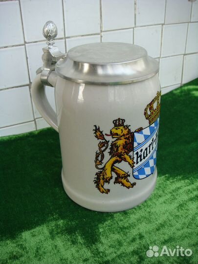 Старинная Пивная Кружка Олово Германия Масонская