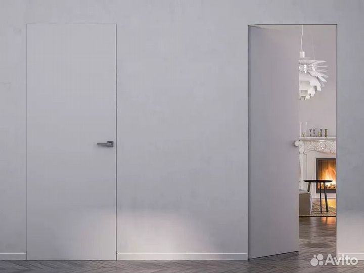 Скрытые двери под покраску