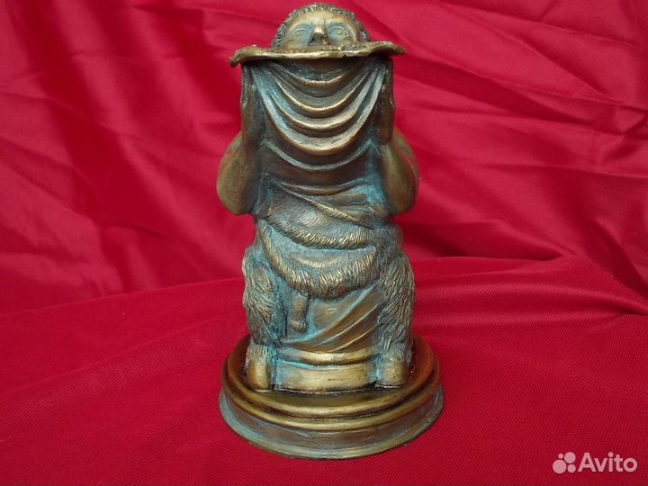 Подсвечник фавн сатир бронза