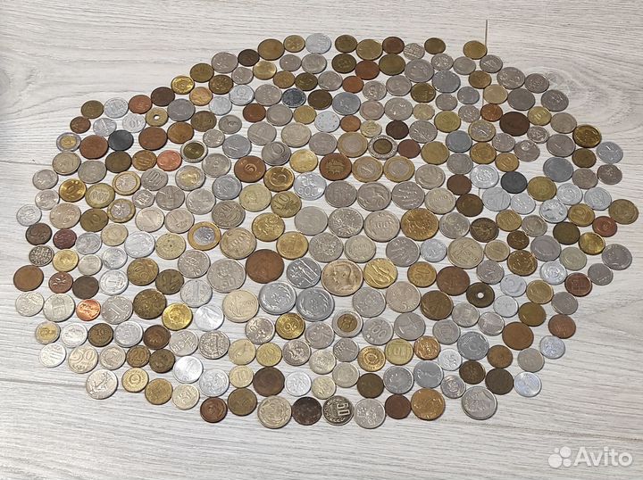 Коллекция иностранных монет 293 шт