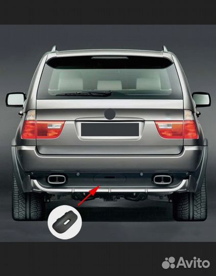 BMW X5 E53 задняя крышка бампера прицеп