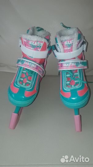 Коньки детские раздвижные 31-34