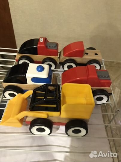 Машинки Икея Лилабу, деревянные, 5 шт