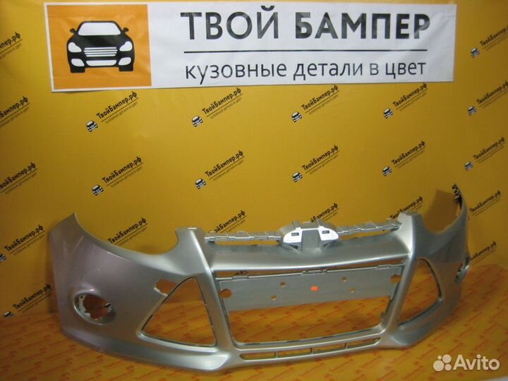 Бампер передний Ford Focus 3 цвет Серебристый