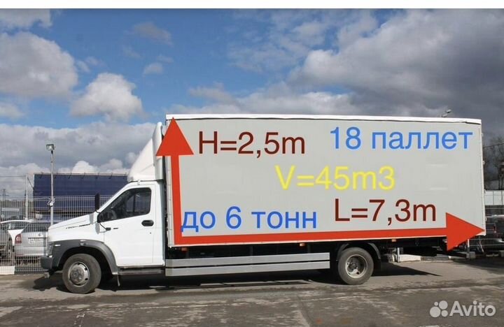 Грузоперевозки 5 тонн 45 кубов Москва/Московская о