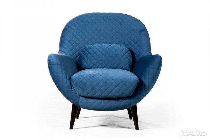 Кресло Hamburg велюр синий