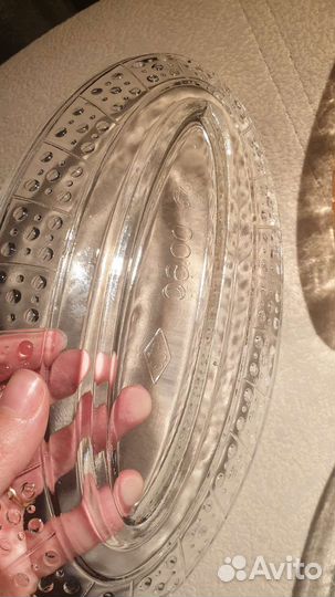 СССР. Стеклянная селедочница, рыбница