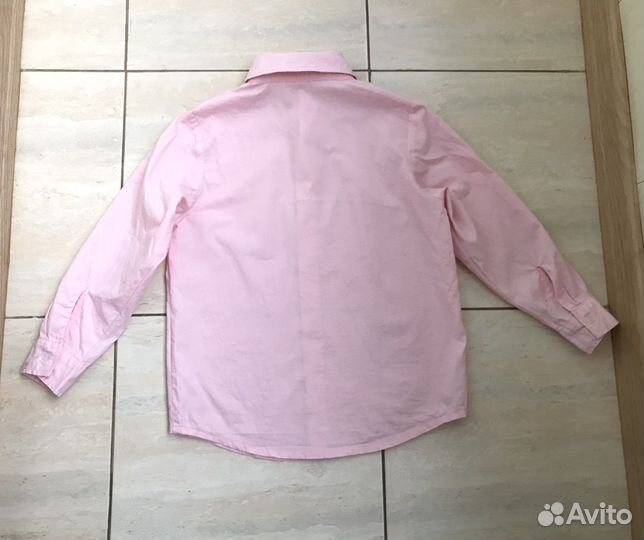 Розовая рубашка BPC Benetton Sisley HM на 7-9л