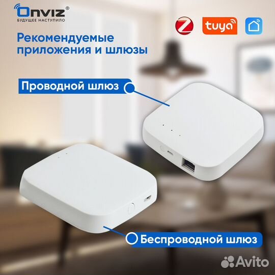 Умный клавишный выключатель белый ZigBee3.0, 3 кл