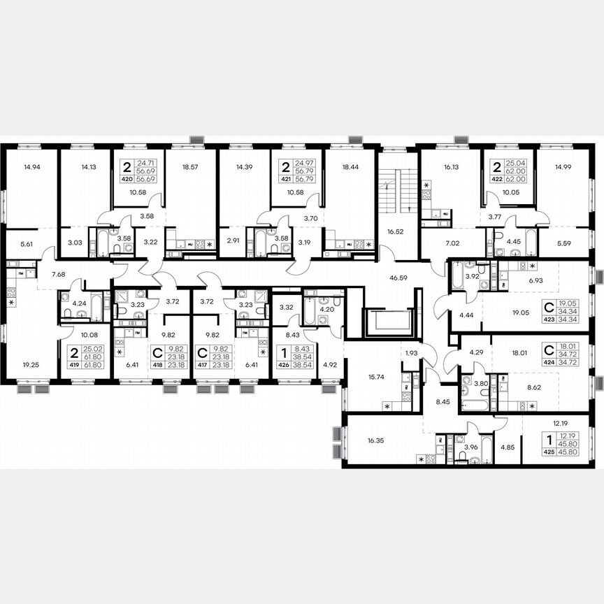 Квартира-студия, 36,3 м², 3/9 эт.