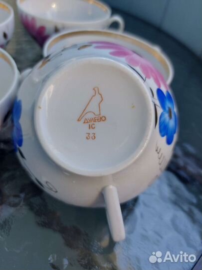 Чайные чашки Дулево времен СССР