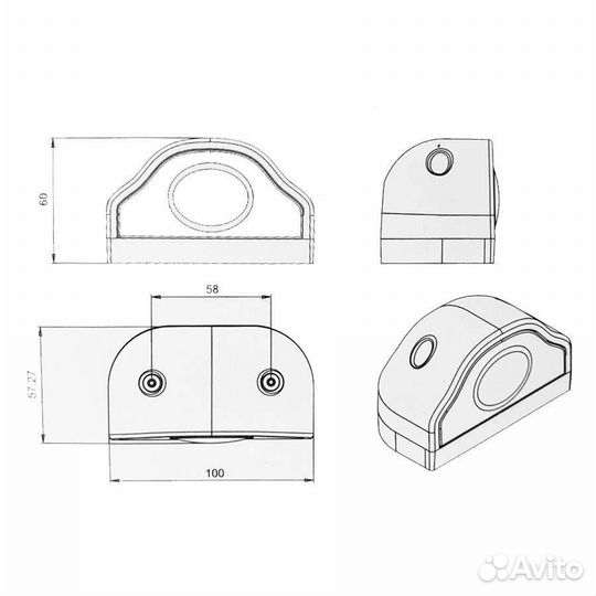 Подсветка к-кт из 2 шт номерного знака под лампу