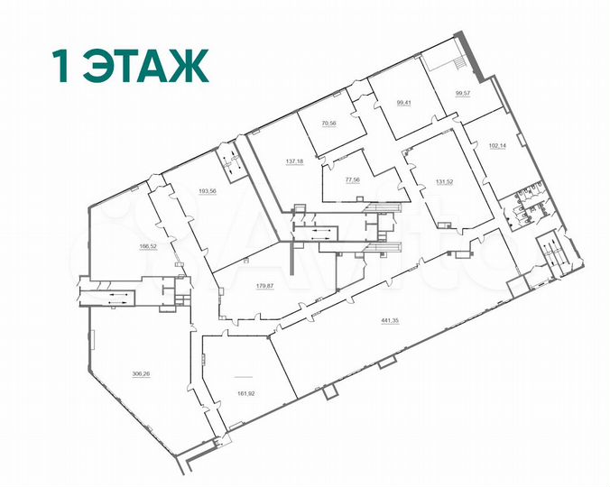 Коммерческое помещение, от 441 м² до 1449 м²