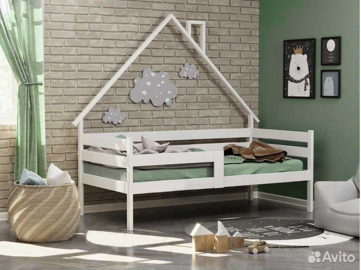 Софа из натурального дерева Домик для малыша высок