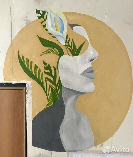 Роспись стен, художник