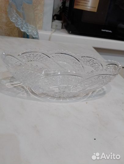 Ваза для фруктов хрусталь