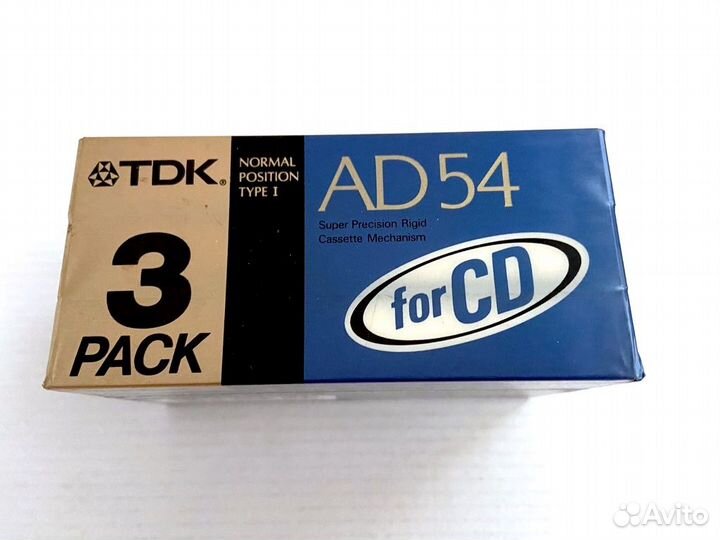 Аудиокассеты 3 штуки 3Pack TDK AD 54 - 1989 г