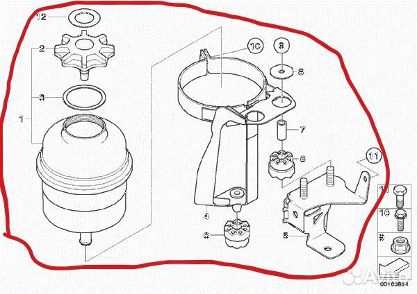 Оригинал бачок гидроусилителя BMW E60 E63