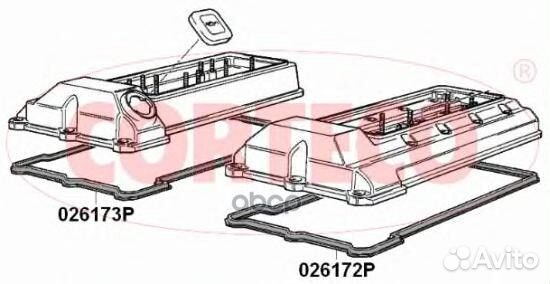 Прокладка крышка головки цилиндра 026172P Corteco