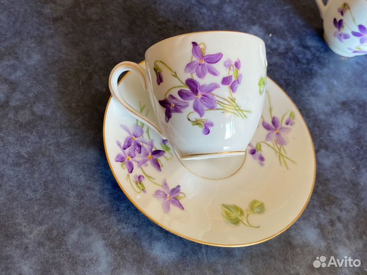 Лиможский фарфор, кофейная пара