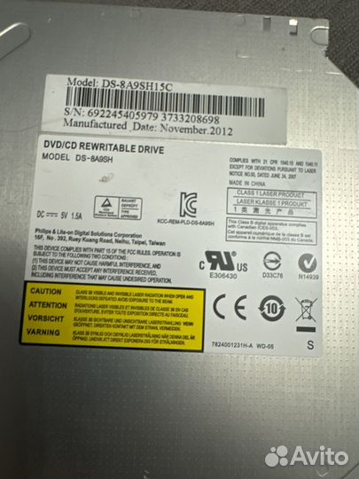 DVD-RW привод Philips DS-8A9SH