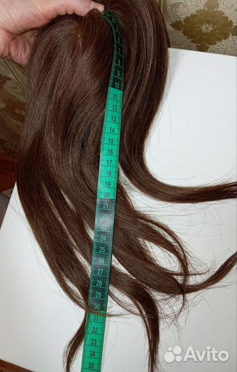 Накладка из натуральных волос с имитацией кожи