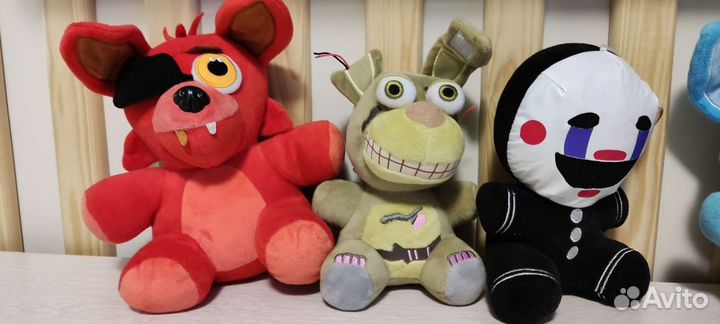 Мягкие игрушки персонажи fnaf(цена за 6 шт.)
